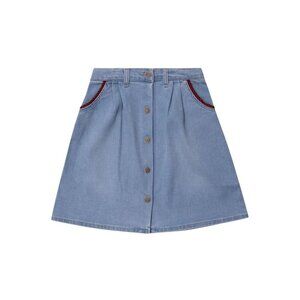 NWT Gucci kids Button denim skirt with logo Size 12